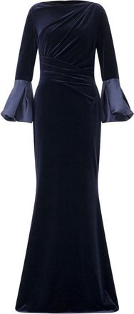 Talbot Runhof Maxi Jurken - Dames - Avondkleed - Blauw - 2XL - Kleedjes