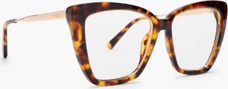 DIFF Eyewear Womens Eyewear Becky Iv Blue Light Technology Glasses In Amber Tortoise