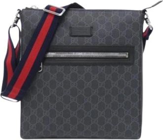 Gucci Pre-owned Cross Body Bags, male, Black, Size: ONE SIZE Pre-owned Vintage Shoulder Bag