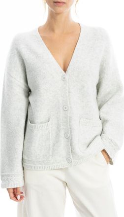 Max Studio V-Neck Cardigan in Heather Cloud at Nordstrom Rack, Size X-Small