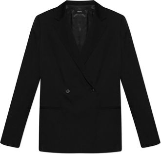 Theory Double-breasted blazer - Dames - Blazers - Zwart - M - Jassen
