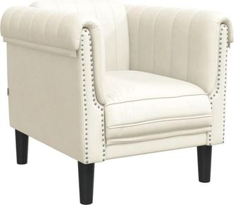 vidaXL Vidaxl - Sillón de terciopelo color crema