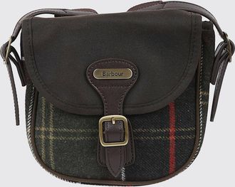 Barbour Tartan Wool Mini Crossbody Bag with Flap and Buckle