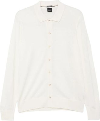 HUGO BOSS Cardigans - Heren - Vesten - Wit - L - Truien & Vesten