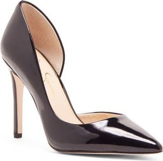 Jessica Simpson Prizma Half-dOrsay Pump in Black 02 at Nordstrom, Size 12
