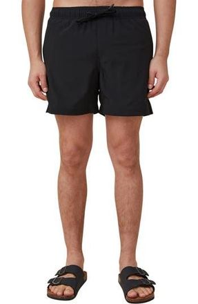 Cotton On Stretch Swim Trunks in Black at Nordstrom Rack, Size Large