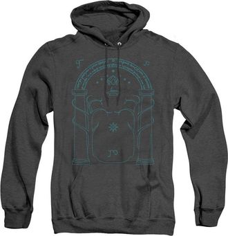 Gildan Lord Of The Rings Doors Of Durin Adult Heather Hoodie / Hooded Sweatshirt