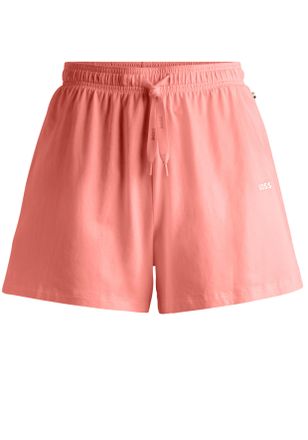 HUGO BOSS Pyjamahose BOSS CI_Shorts CW, Damen, Gr. XL, N-Gr, schwarz pink 658, Jersey, Obermaterial: 95% Baumwolle, 5% Elasthan, unifarben, Basic, Basic lang, H