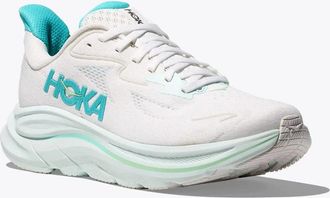 Hoka One One Womens Hoka One One Clifton 10 1162031-WTCL Sneakers White Blue Running Shoes