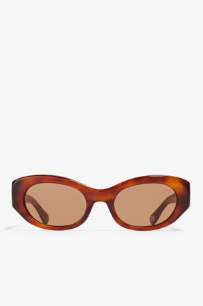Ganni x Ace & Tate Tigers Eye Dakota Sunglasses Size One - Beige