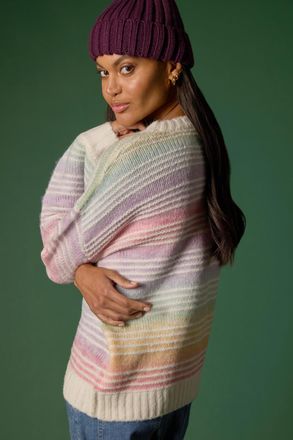 Roman Rainbow Stripe Knit Jumper