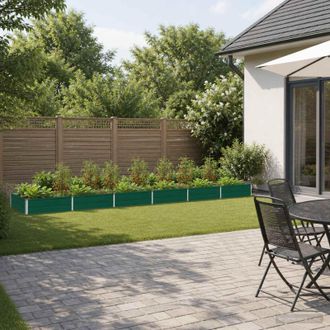 vidaXL Vidaxl Letto Rialzato Da Giardino Verde 480 X 80 X 24 Cm