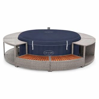 Bestway Spa Hinchable Bestway Lay-z-spa Miami Energy-efficient Airjet &Oslash;180 X 66 Cm + Revestimiento K2o Full Surround 180 279x40x56 Cm