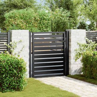 vidaXL vidaXL Cancello da Giardino con Serratura Nero 100x100 cm in Alluminio