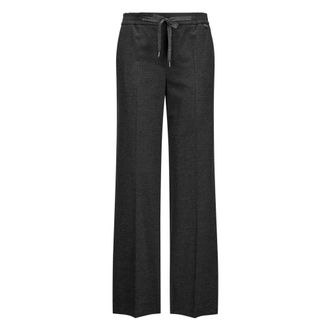 Marc Cain Washington Pantalones de Corte Ancho - Trousers - Mujer - Negro - XL