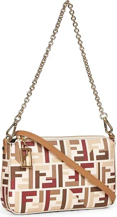 Fendi Womens Multicolor Baguette Pouch Bag Polyurethane