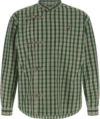 Undercover The Shepherd Katoenen Overhemd - Heren - Casual Overhemden - Groen - 2XL - Katoen - Overhemden