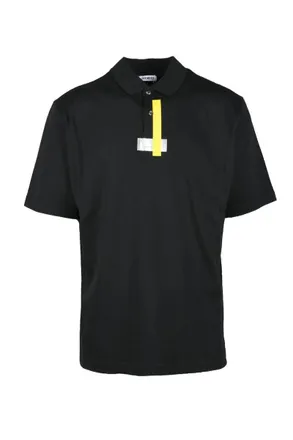 Dirk Bikkembergs Black Minimalist Cotton Polo Shirt