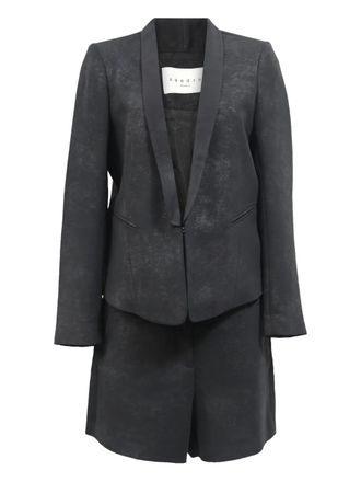 Sandro Glanzende blazer en shorts - Zwart