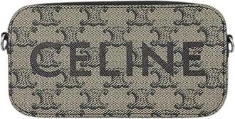 Celine Pre-owned Canvas Crossbody Bag - unisex - Vintage Schoudertas - Beige - ONE Size - Leer - Vintage