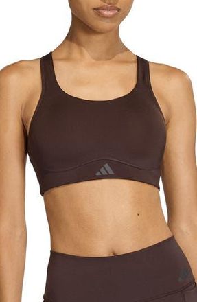 adidas Optime Workout High Support Sports Bra in Aurora Coffee at Nordstrom Rack, Size Medium A/c