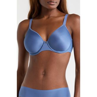 Chantelle Comfort Chic Back Smoothing T-Shirt Bra in Storm Blue at Nordstrom, Size 32C