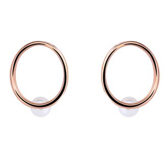 Orphelia Heloise WoMens 925 Sterling Silver Stud Earrings - Rose ZO-7509 - One Size