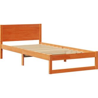 vidaXL Estructura De Cama Marr&oacute;n 100 X 200 Cm Madera Maciza De Pino Vidaxl