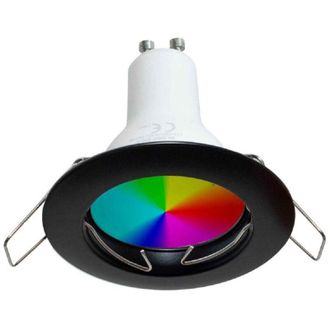 Trade Shop Trade Shop Traesio - Trade Shop - Led Faretto 6 W Incasso 6cm Rgb+3000k Gu10 Efectos Luz Colorata 230v - Negro