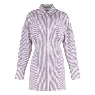 The Attico Striped Mini Shirt Dress