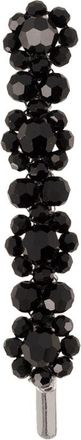 Simone Rocha Womens Medium Flower Barrette Cristal Black Synthetic Accessories Hair-accessories