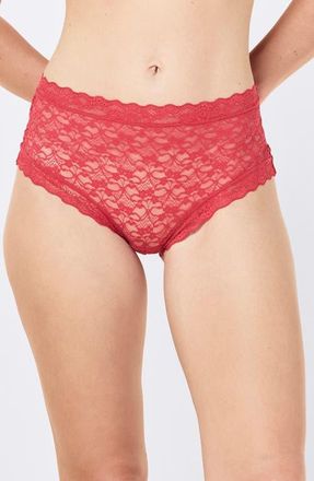 Papinelle Sleepwear Lulu Lace High Waist Knickers in Amour Rose at Nordstrom, Size Xx-Large