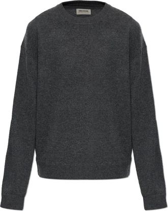 Zadig&Voltaire Wool Sweater Marko - Heren - Ronde hals truien - Grijs - S - Wol - Truien & Vesten