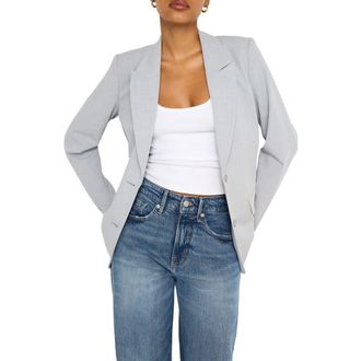 Good American Oversize Suiting Blazer in Heather Grey001 at Nordstrom Rack, Size X-Small
