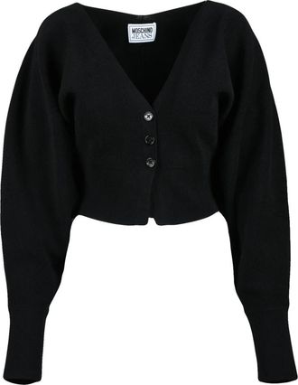 Moschino Cardigan Corto - Dames - Vesten - Zwart - XS - Polyester - Truien & Vesten