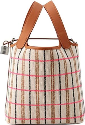 Herm&egrave;s Pre-owned Hermes H Canvas and Swift Couverture Carre Picotin Lock 18 Ladies T7WUOFG5IEPR93SF