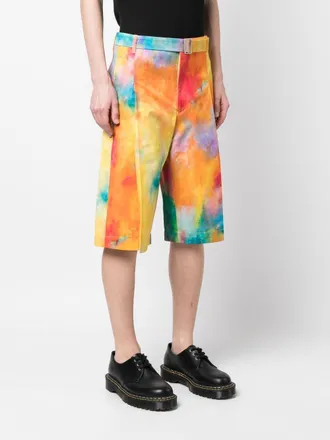 &Eacute;tudes Studio Tie-Dye Cotton Shorts - Orange