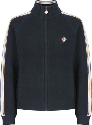 Casablanca Jersey con cremallera y parche con logo - Knitwear - Hombre - Azul - XL