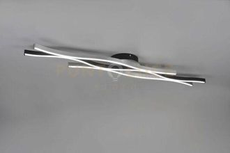 Trio Leuchten Blaze plafoniera led 35W 4300lm, 2300+3000+4000K ondulata metallo alluminio e nero dimmerabile con interruttore l. 108CM