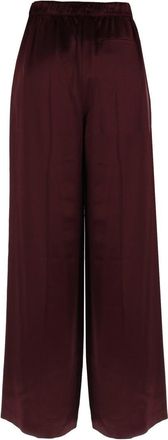 Tory Burch Tailored Viscose Trousers - Burgundy
