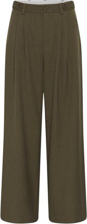 Gestuz Broek - Dames - Wijde Broeken - Groen - XS - Broeken