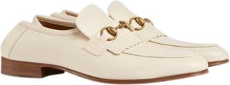 Gucci Ivory Fringed Mens Quentin Loafers Size 46