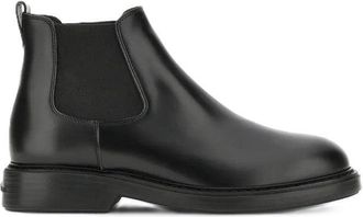 Hogan Smooth Leather Chunky Sole Chelsea Boots