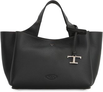 Tod's Womens Mini Leather Handbag Black Calfskin Handbags Hand Bags