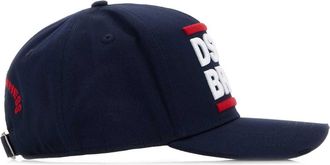 Dsquared2 Mens Cap Logo-Embroidered Cotton Baseball Navy