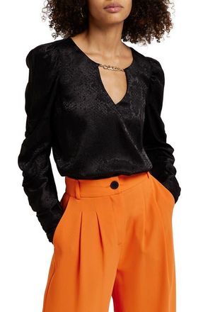 River Island Chain Detail Shell Top in Black at Nordstrom, Size 6