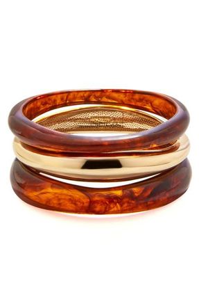 BaubleBar Raven Set of 3 Bangle Bracelets in Gold at Nordstrom