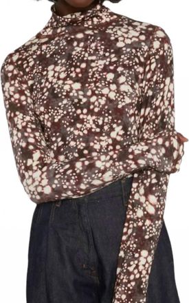 Suncoo Maury Turtleneck Top In Choco