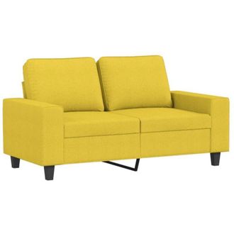 vidaXL Vidaxl - Divano a 2 Posti Giallo Chiaro 120 cm in Tessuto