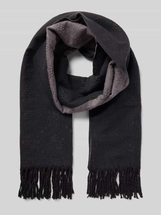 Guess Schal mit Viskose-Anteil mit Kordellabschlüssen in Black, Größe 1